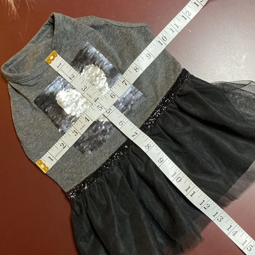 Sequin Tulle Tutu Skirt BFF Heart Dog Dress